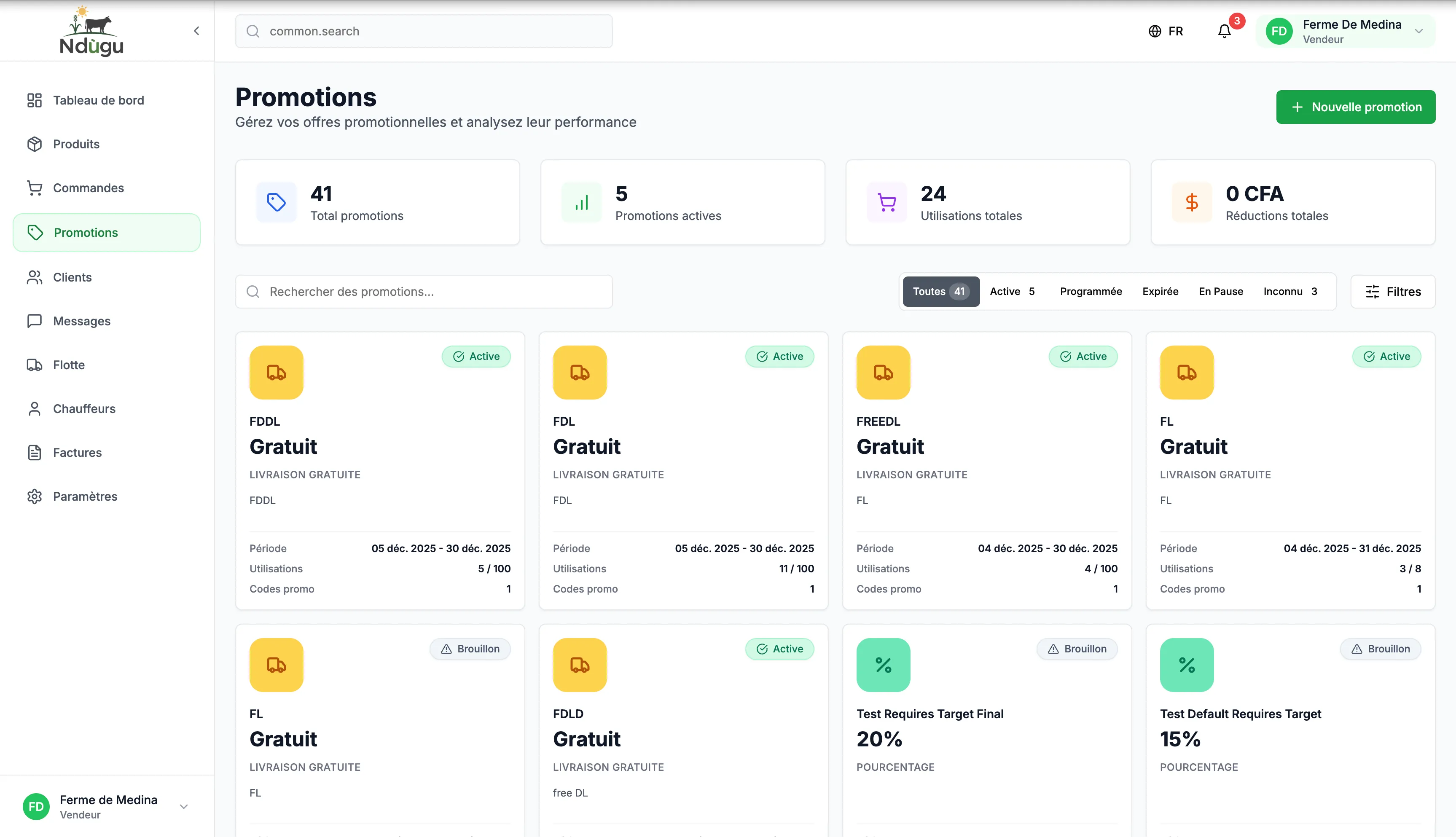 Gestion des Promotions
